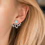 Silver Colour Ear Jacket Earrings With Aqua Marble Bead, thumbnail 1 of 3