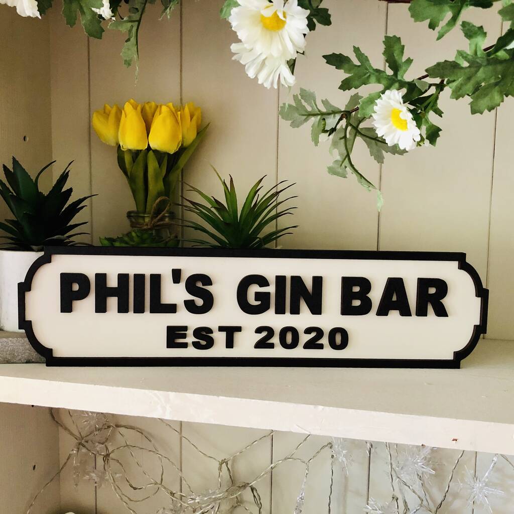 Pub / Bar House Personalised Wooden Double Road Sign, 1 of 7