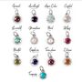 Birthstone Charm Necklaces In Sterling Silver, thumbnail 1 of 12