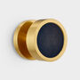 Round Brass And Leather Internal Door Knobs, thumbnail 5 of 12