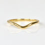 Yellow Gold Curved Wedding Band, thumbnail 1 of 4