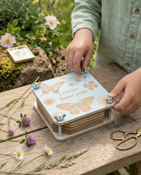 Personalised Engraved Butterfly Flower Press, 2 of 7