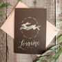 Floral Hare Personalised Greeting Card, thumbnail 1 of 4