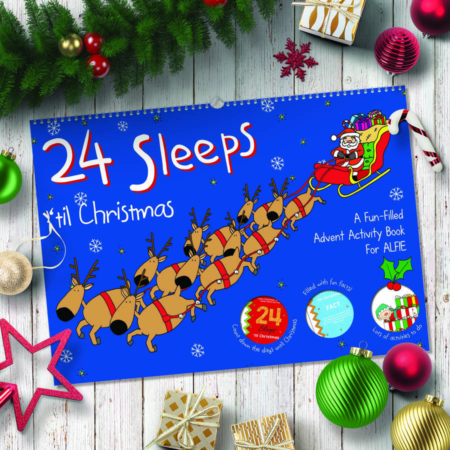 personalised 24 sleeps until christmas book by jonny's sister