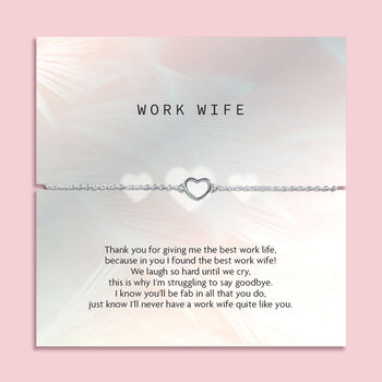 Work Wife Friends Leaving Silver Plated Bracelet, 3 of 8