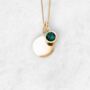 Genuine Emerald Cz Necklace In 18ct Gold Plated Silver, thumbnail 5 of 12