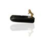 Handmade Black Marble Ashtray With Gold Lion Accent, thumbnail 3 of 3