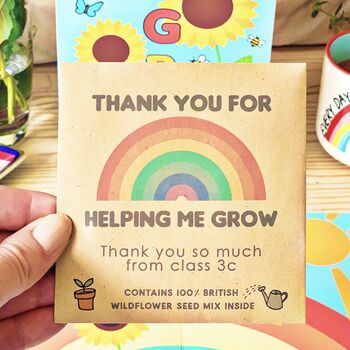 Thank You Teacher Card And Personalised Seed Packet, 2 of 7
