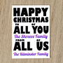 Personalised Family Christmas Card With Names, thumbnail 2 of 8