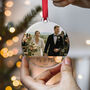 First Christmas Married 2025 Photo Ornament Mr And Mrs, thumbnail 6 of 8