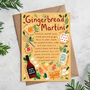 Fun Christmas Card, Gingerbread Martini Cocktail Recipe, thumbnail 1 of 3