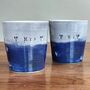 Wedding Civil Ceremony Gift Handmade Tumbler In Purple And Blue, thumbnail 5 of 7