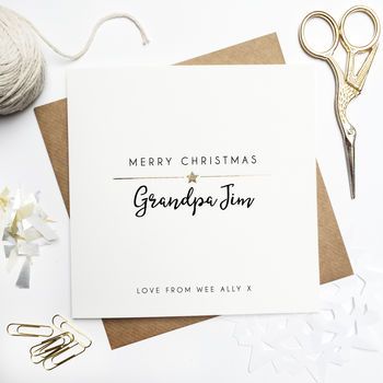 Personalised Grandparent Foiled Christmas Card, 2 of 5