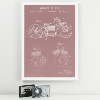 Anatomy Of A Motorbike And Engine Patent Print, 10 of 10