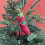 Personalised Chilli Felt Christmas Decoration, thumbnail 3 of 4