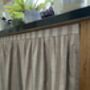 Velcro Sink Skirt, Putty And Beige Bespoke Stripy Cabinet Curtain, thumbnail 2 of 5