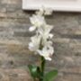 White Artificial Luxury Silk Cymbidium Orchid, thumbnail 3 of 6