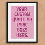 Custom Quote Vintage Style Pink Print, thumbnail 4 of 5