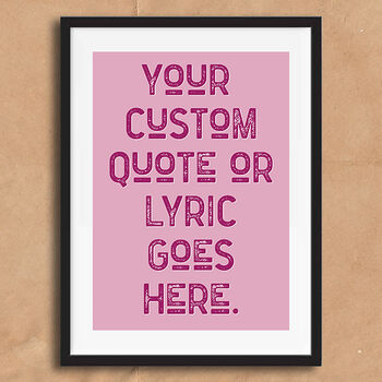 Custom Quote Vintage Style Pink Print, 4 of 5