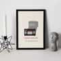 Retro Vhs Quote Print With ‘Video Killed The Radio Star’ Typography, thumbnail 3 of 6