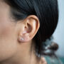 Gold Filled Diamond Stud Earrings, thumbnail 4 of 9