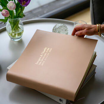 Luxury Large Personalised Leather Wedding Album, 2 of 8