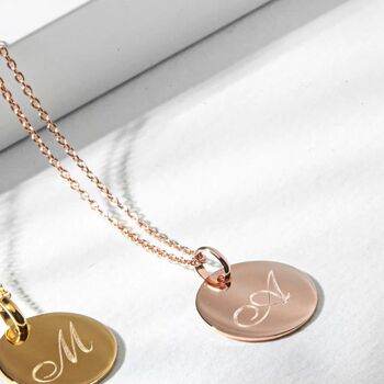 Personalised 18 K Rose Gold Plated Initial Necklace, 8 of 9