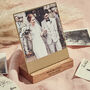 Personalised Brass And Wood Desk Photo Block, thumbnail 2 of 4