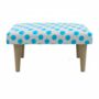Hand Painted Upholstered Linen Square Footstool Polka Dot, thumbnail 8 of 12