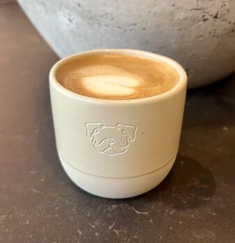 English Bulldog Engraved Ceramic Flat White Tumbler, 5 of 8