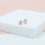 Savanne Sterling Silver And Pink Chalcedony Studs, thumbnail 1 of 4