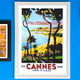 Authentic Vintage Travel Advert For Cannes, thumbnail 1 of 8