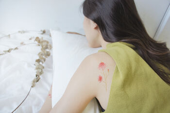 Orange Flowers Temporary Tattoo, 2 of 8