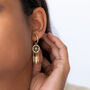 Gold Plated Dream Catcher Earrings, thumbnail 1 of 8