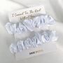 I Cannot Tie The Knot Without You Bridesmaid Scrunchies White, thumbnail 3 of 3