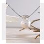 Monaco D’or Pearl Gold Crystal Cream Ball Stud Necklace, thumbnail 3 of 4