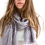 Mink Grey And Gold Dot Scarf, thumbnail 1 of 2