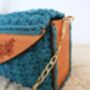 Bespoke Handmade Crochet Bag With Wood Panel, thumbnail 5 of 7
