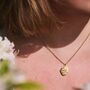 Robin And Blackberry Gold Locket Chain Necklace, thumbnail 1 of 10
