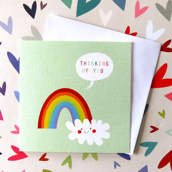 Rainbow Thinking Of You Card, 4 of 5