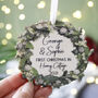 Wooden New Home Wreath Christmas Tree Decoration, thumbnail 1 of 9