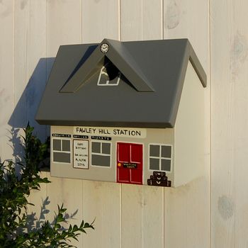 Personalised Train Station Bird Box, 2 of 8