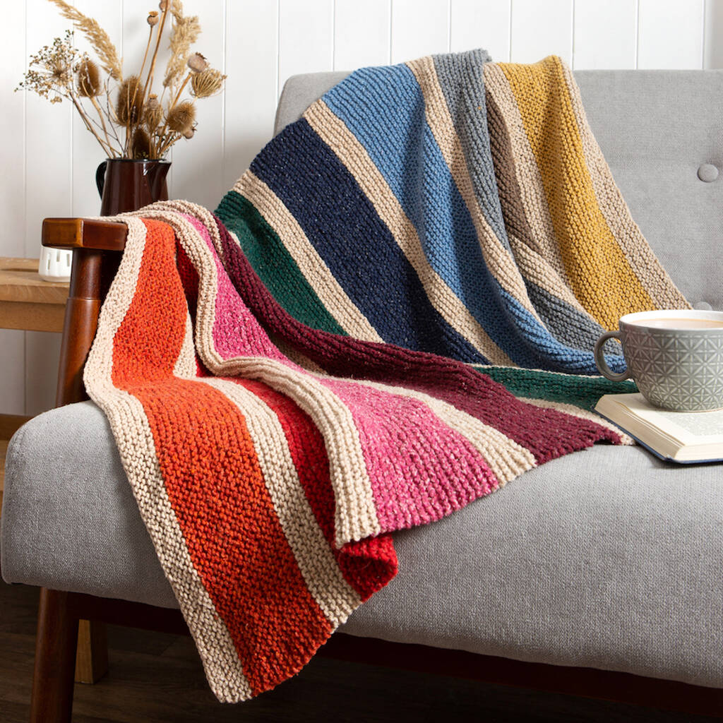 Rainbow Blanket Knitting Kit, 1 of 12