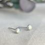 Natural Ethiopian Opal Earring Studs, thumbnail 1 of 5