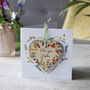 Anniversary Personalised Card And Wooden Heart, thumbnail 1 of 7