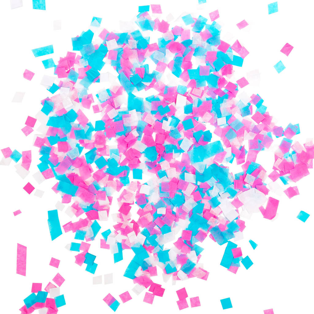 Gender Reveal Party Mini Confetti Squares By Bubblegum Balloons 