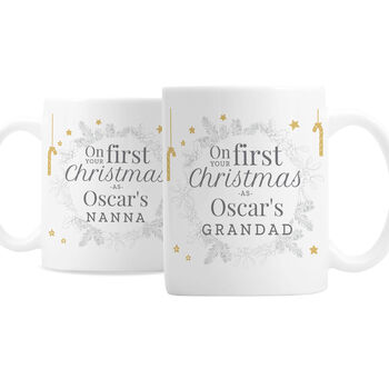 Personalised 'On Your First Christmas' Set Of Two Mugs, 2 of 6