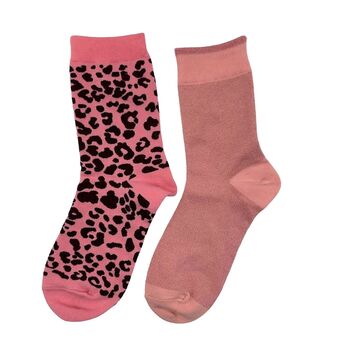 Tokyo Leopard And Pink Sock Gift Box, 2 of 4