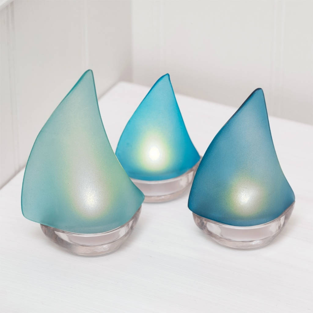 regatta boat glass tea light holder by liga