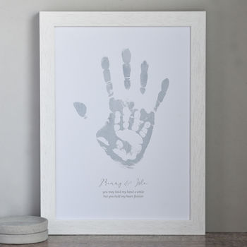 Personalised Hold My Hand Childs Handprint Print, 3 of 4
